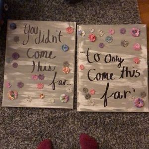 Quote wall hanging pictures